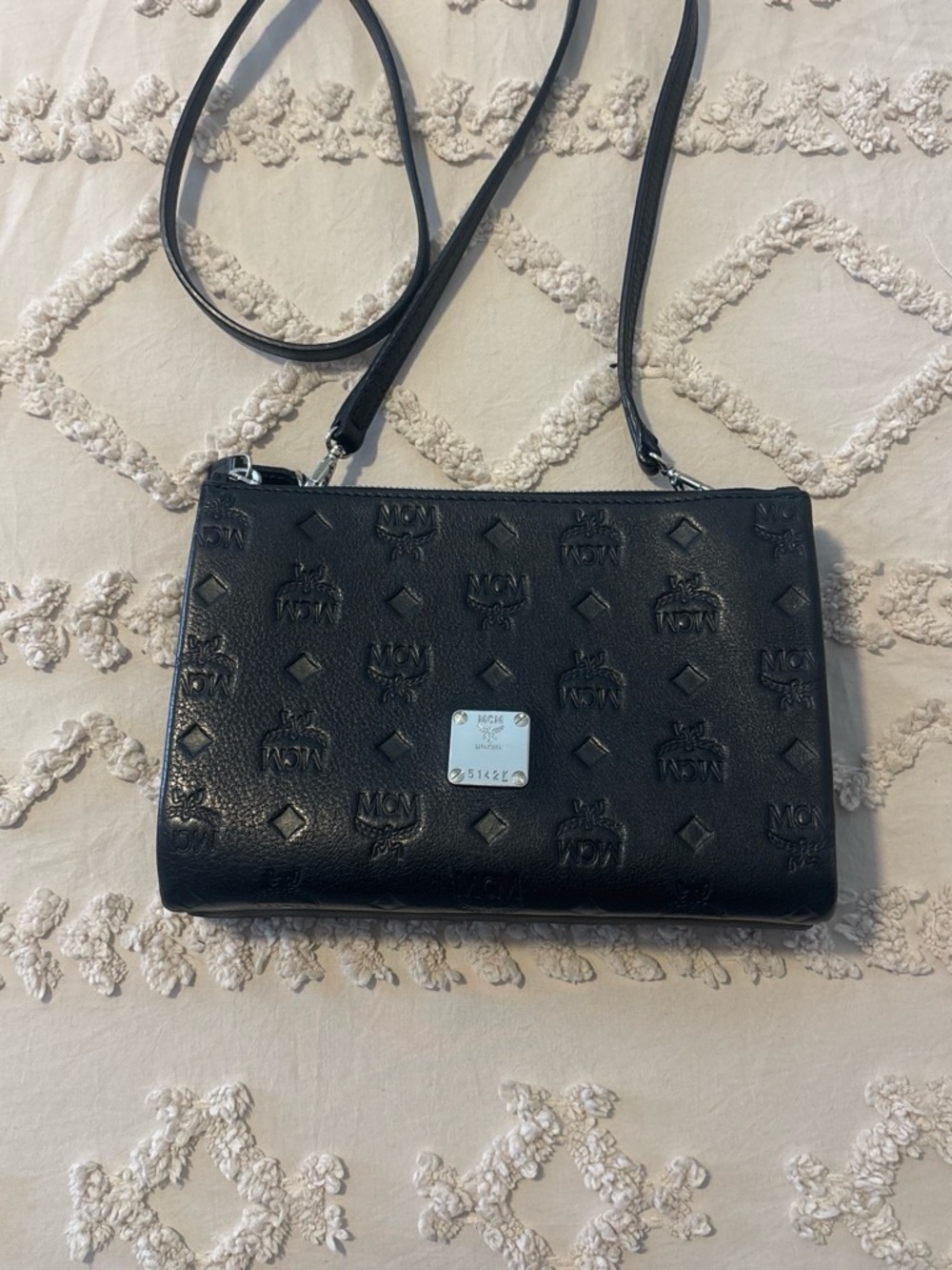 MCM Black Leather Cross Body bag! 100% Authentic